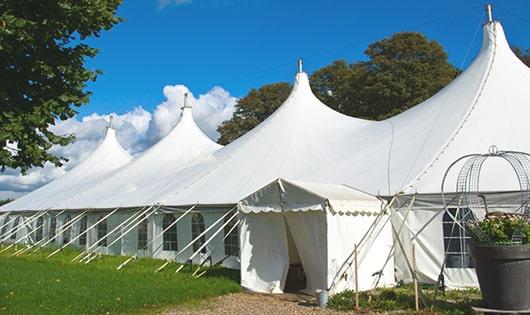 multiple portable toilets for large-scale outdoor events, ensuring availability for all guests in Newbury Park